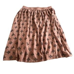 Fub Girls Sandstone Floral Pull On Knit Organic Cotton Skirt size 7 NWT